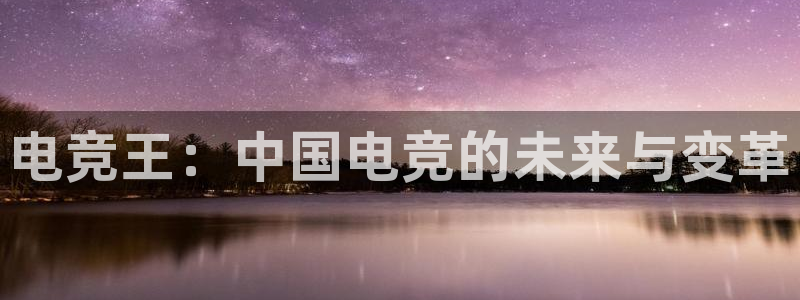 ob电竞官网入口：电竞王：中国电竞的未来与变革